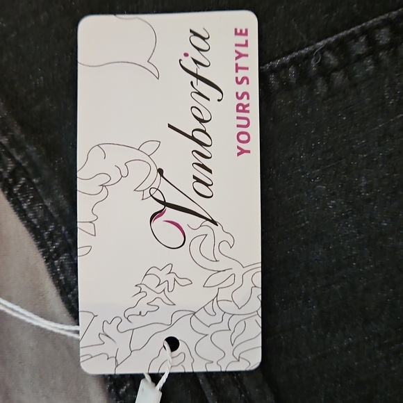 Dark Blue & Gray Patchwork Jeans, Sz XXL Stretch, Skinny, NWT - Picture 10 of 12